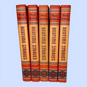 Uncle Arthur’s Bedtime Stories Vol. 1-5 Set 1950-51 Hardcover Clean